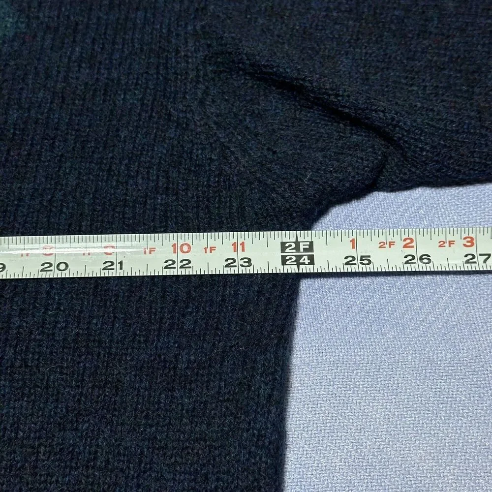 Quill's Woollen Market Wool Ireland Hand‎ Crafted Argyle Marled Sweater Size XL